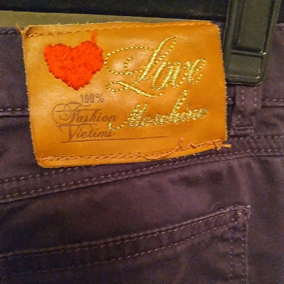 LOVE MOSCHINO Purple Straight Pants, size 31 - Picture 2 of 8